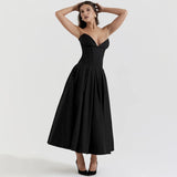 Suninheart Elegant Strapless Midi Party Dress 2023