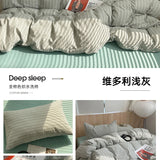 Korean Cotton Pink Stripes Duvet Cover 150x200 Size