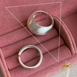 VENTFILLE 925 Sterling Silver Water Droplets Cross Ring