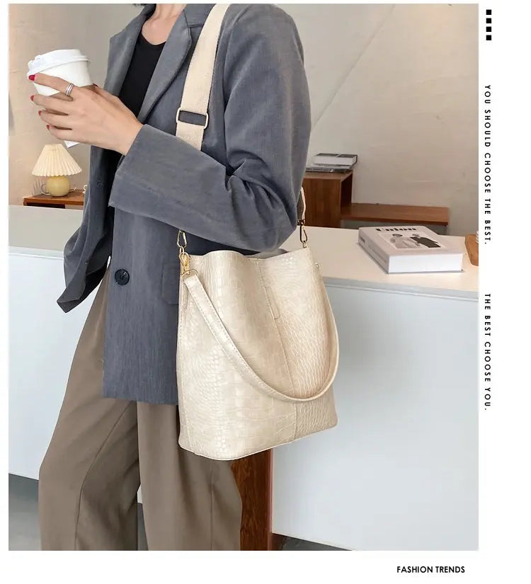 Vintage Crocodile Pattern Crossbody Bag for Women  Clean Vanilla Store