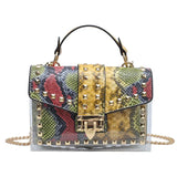 Women Studded Graffiti Crossbody Shoulder Bag 2023
