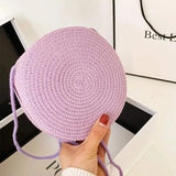 Summer Woven Straw Crossbody Bag for Women