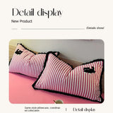 Korean Style Bedding Set with Black Cat Embroidery 4 pcs