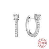 CANNER Double Circle 925 Silver Hoop Earrings