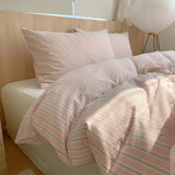 Nordic Sling Cotton Pink Stripes Duvet Cover 150x200