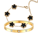 2pcs Sparkle Stainless Steel Bracelets for Women