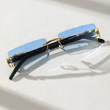 Trendy Frameless Rectangular Sunglasses - 1/2 PCS