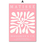 Matisse Woman Leaf Flower Drink Pink Canvas Art  Clean Vanilla Store