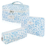 Cute Quilted Cotton Makeup Bag for Women  Clean Vanilla Store