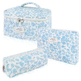 Cute Quilted Cotton Makeup Bag for Women  Clean Vanilla Store