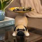 Creative Pug Statue Tray for Keys and Candy  Clean Vanilla Store