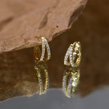 CANNER Double Circle 925 Silver Hoop Earrings