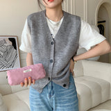 Retro Corduroy Cosmetic Storage Bag for Women