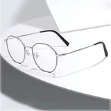 Metal Round Anti Blue Light Glasses Classic Style  Clean Vanilla Store