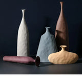 Ceramic Flower Vases Figurines Nordic Cylinder Pots