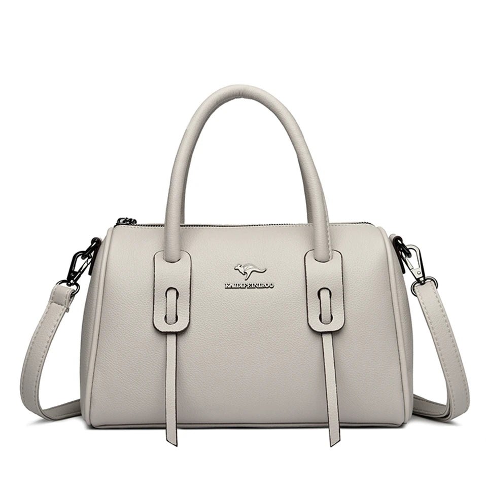 Genuine Soft Leather Vintage Shoulder Tote Bag