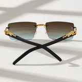 Trendy Frameless Rectangular Sunglasses - 1/2 PCS