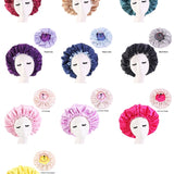 New Women Solid Reversible Satin Bonnet Cap