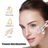 Y Shape 3D Roller Face Neck Massager 360 Rotate