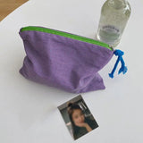 Hot Portable Large Capacity Plaid Makeup Bag