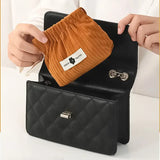 Corduroy Elastic Storage Bag for Women - Large Capacity