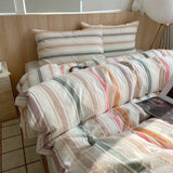 Nordic Sling Cotton Pink Stripes Duvet Cover 150x200