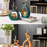 Light Luxury Modern Ceramic Abstract Sculpture  Clean Vanilla Store