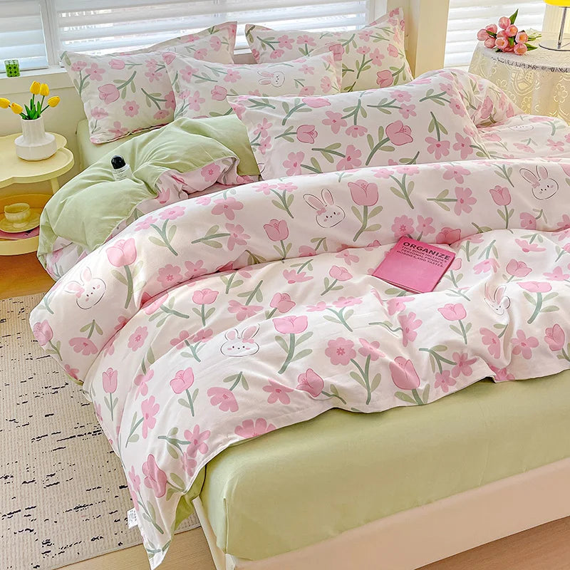 Fresh Style 100% Cotton Bedding Set 4pcs