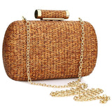 Straw Clutch Purse for Women Summer Beach Bag