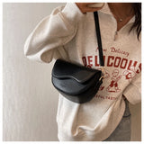 Small Leather Saddle Armpit Bags for Women Summer
