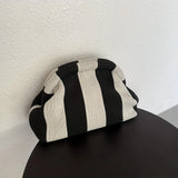 Simple Style Striped Clutch Bag, Lightweight Purse