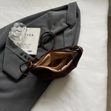 LEFTSIDE 2024 Retro Splicing Leather Shoulder Bag