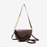 Small Leather Saddle Armpit Bags for Women Summer