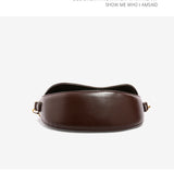 Small Leather Saddle Armpit Bags for Women Summer