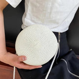 Summer Woven Straw Crossbody Bag for Women