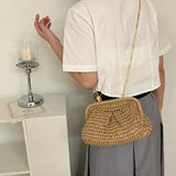 Summer Designer Straw Weaving Crossbody Bag