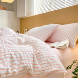 Princess Pink Seersucker Bedding Set 3 Pcs