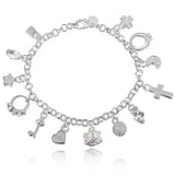 New High Quality 925 Sterling Silver Twisted Rope Bracelet