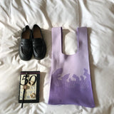 Designer Plaid Woven Shoulder Bag Tote Chic