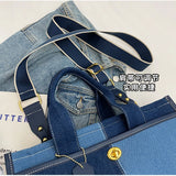 New Luxury Denim Fabric Women's Handbag Tote Bag