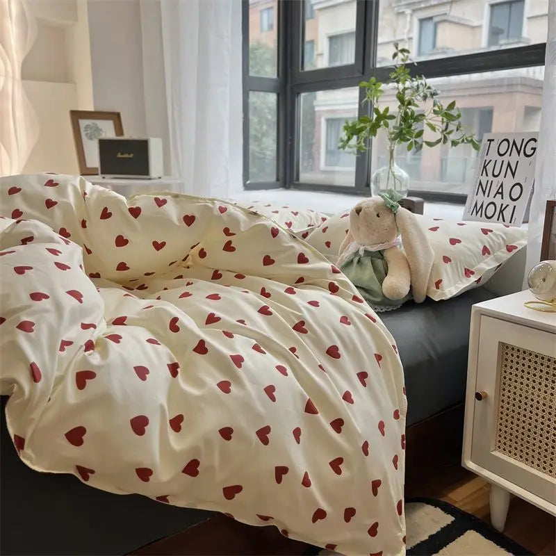 Korean Style Bedding Set for Kids and Adults - 3pcs