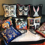 Luxury Tiger Printing Velvet Pillowcase 45x45cm
