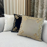 Luxurious European Embroidery Velvet Cushion Case 1 Pc Set