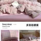 Korean Cotton Pink Stripes Duvet Cover 150x200 Size