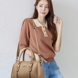 Genuine Soft Leather Vintage Shoulder Tote Bag