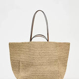 Casual Large Capacity Woven Straw Tote Bag 2025