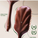 Luxurious Sandalwood Hair Brush for Scalp Massage