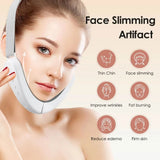 EMS Face Neck Lift Beauty Device Facial Massager Red Light Therapy Double Chin Remover Skin Rejuvenation Tightening Anti Wrinkle - Clean Vanilla