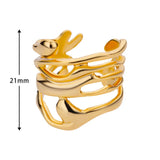 Gold Color Stainless Steel Rings for Women Men