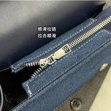 New Fashion Color Block Denim Square Shoulder Bag